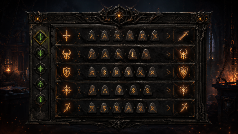 Runewords Info UI Panel for D2RMM in-game runewords reference