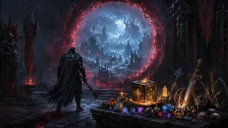 ReMoDDeD Diablo 2 Resurrected overhaul with a glowing cube and endgame rift