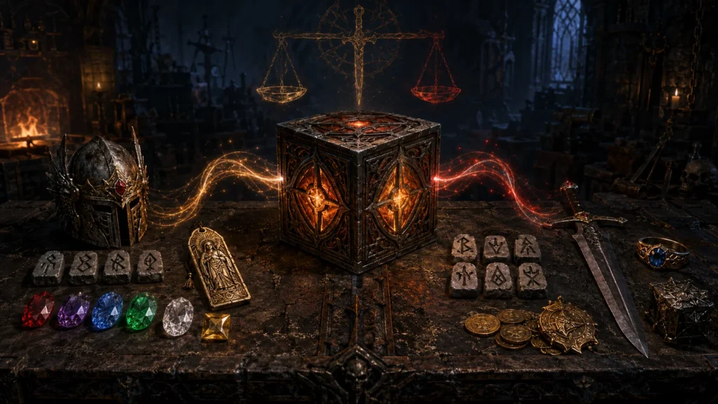 Single Player Trading Market D2RMM cube recipe exchange